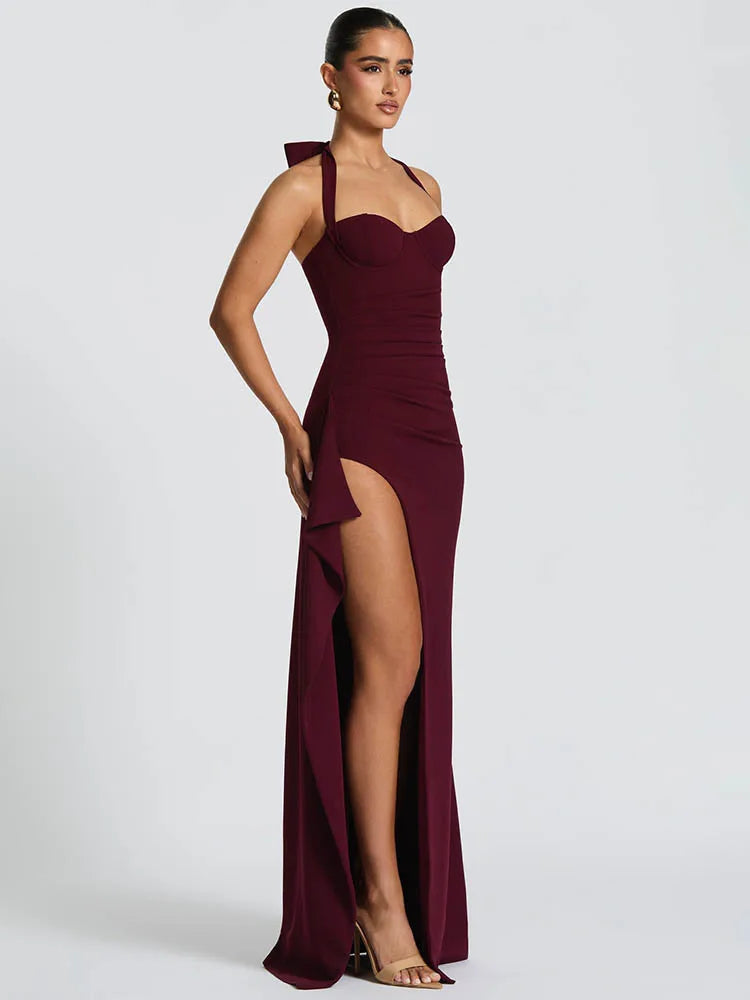 Halter Backless Sexy Maxi Dress Fashion